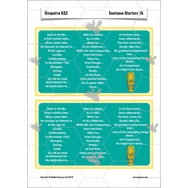 PlanBee Cleopatra KS2 | English Lesson Pack