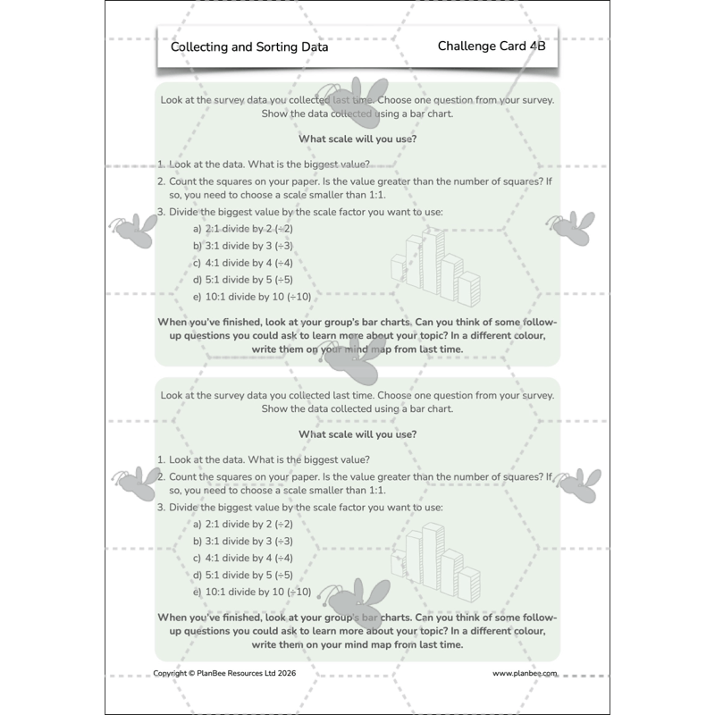 PlanBee Collecting and Sorting Data Year 3 Statistics by PlanBee