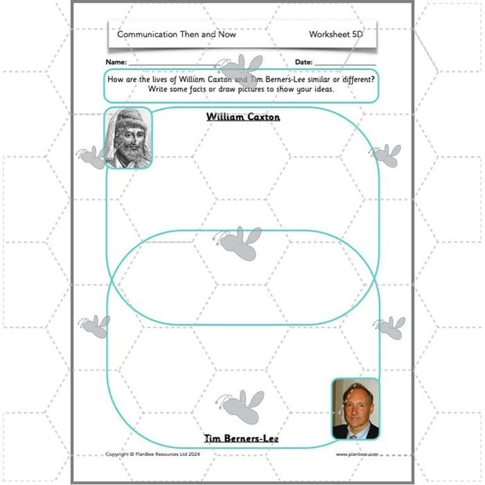 PlanBee Communication Then and Now: Primary History Plans for KS1