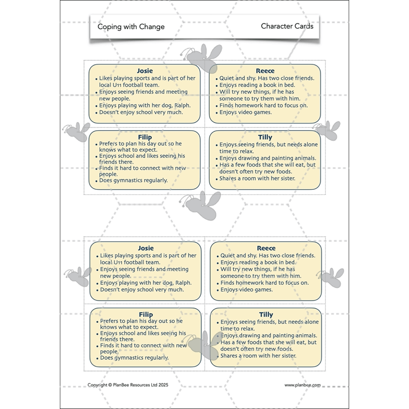 PlanBee Coping with Change - Year 6 Transition PSHE Activities
