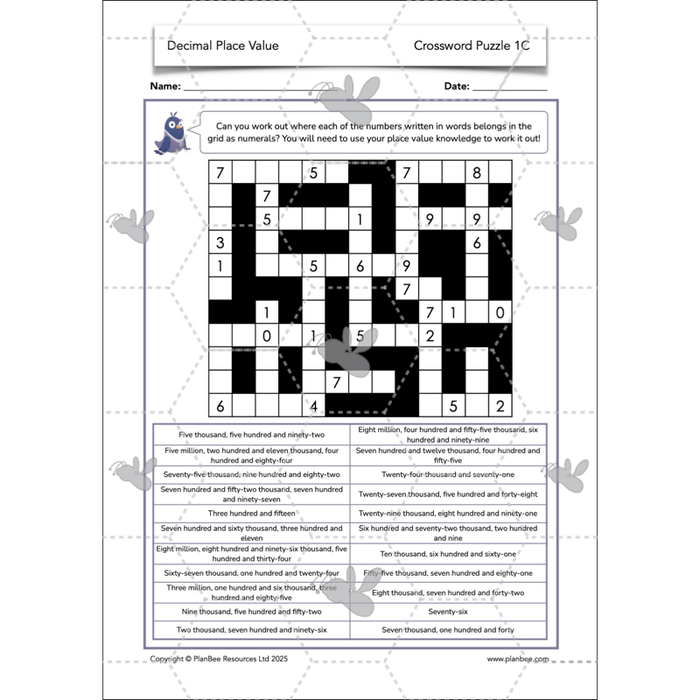 PlanBee Year 6 Decimal Place Value Maths Lessons by PlanBee