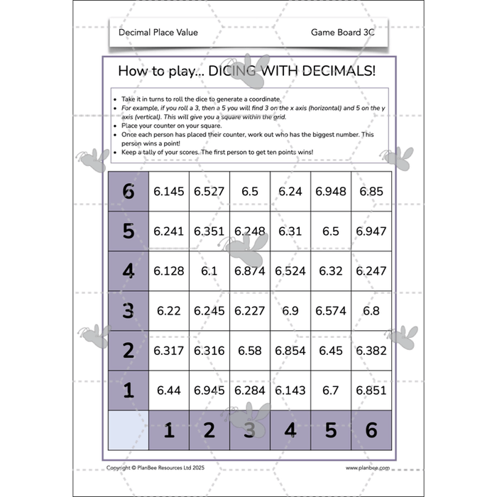 PlanBee Year 6 Decimal Place Value Maths Lessons by PlanBee