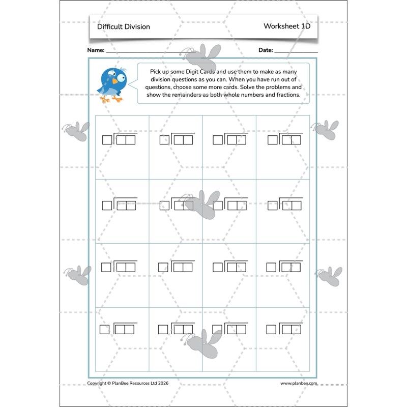PlanBee Division Year 6 Maths Lessons and Worksheets by PlanBee