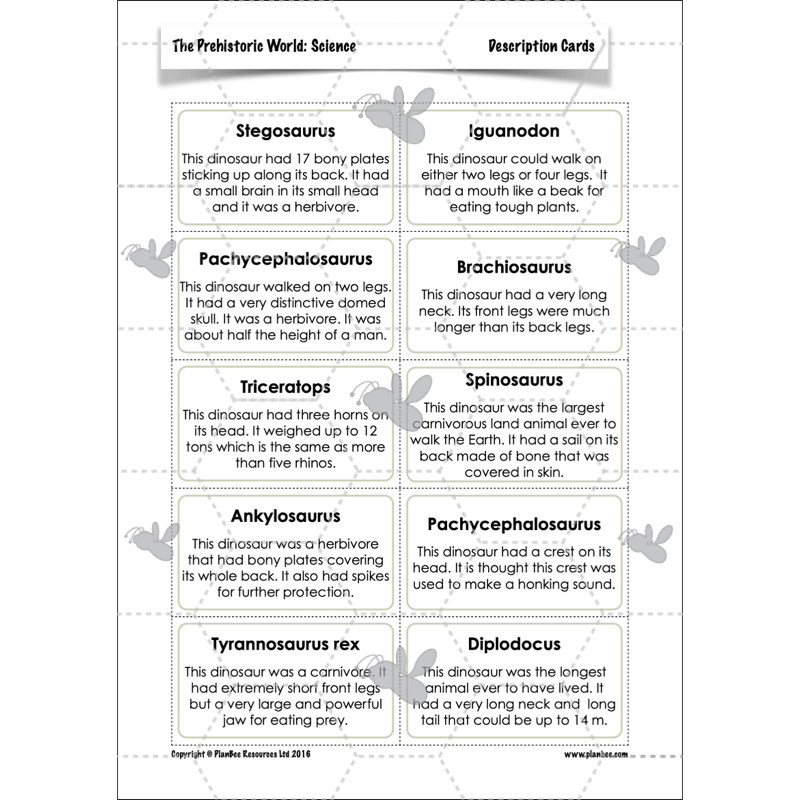 PlanBee Dinosaurs Topic KS2 Enrichment Lesson Pack