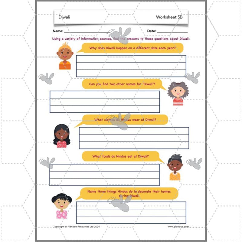 PlanBee Diwali KS2 lessons, activities and resources by PlanBee
