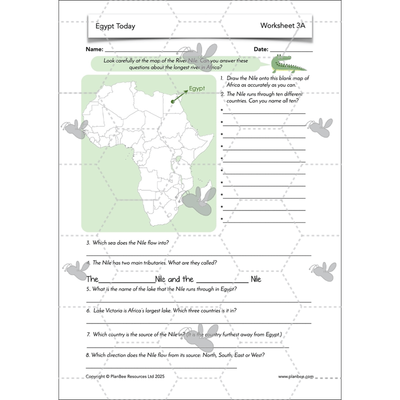 PlanBee Egypt Today - Year 3/4 Geography Lessons 