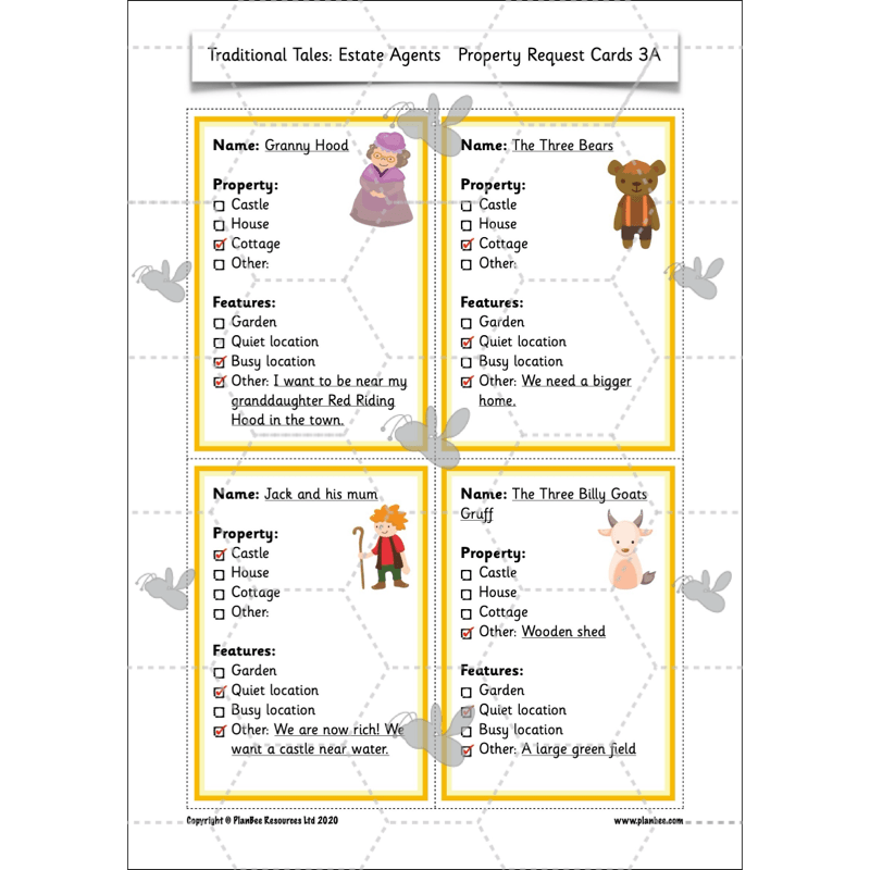 PlanBee FREE Mini-scheme | Traditional Tales: Estate Agents | KS1