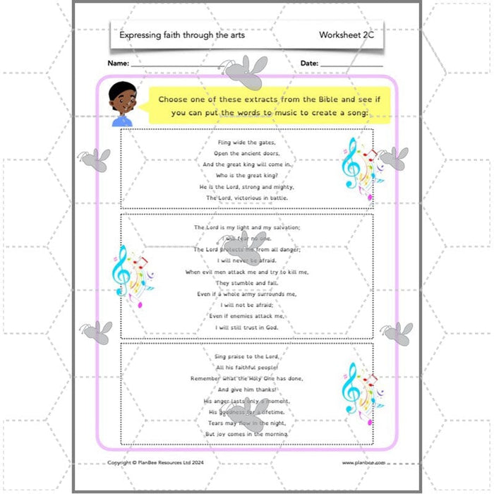 PlanBee Expressing Faith through the Arts KS2 RE lessons by PlanBee