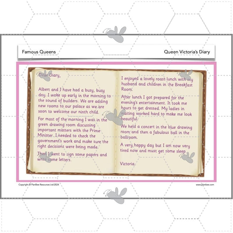 PlanBee Famous Queens | KS1 History Lesson Pack by PlanBee