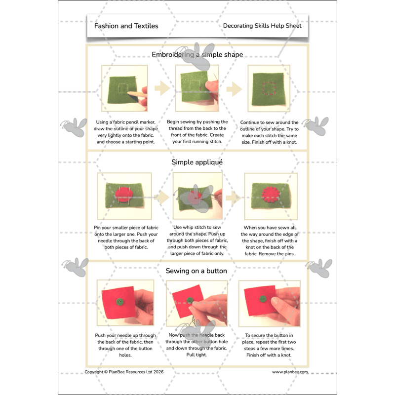 PlanBee Fashion and Textiles: Design and Technology KS2