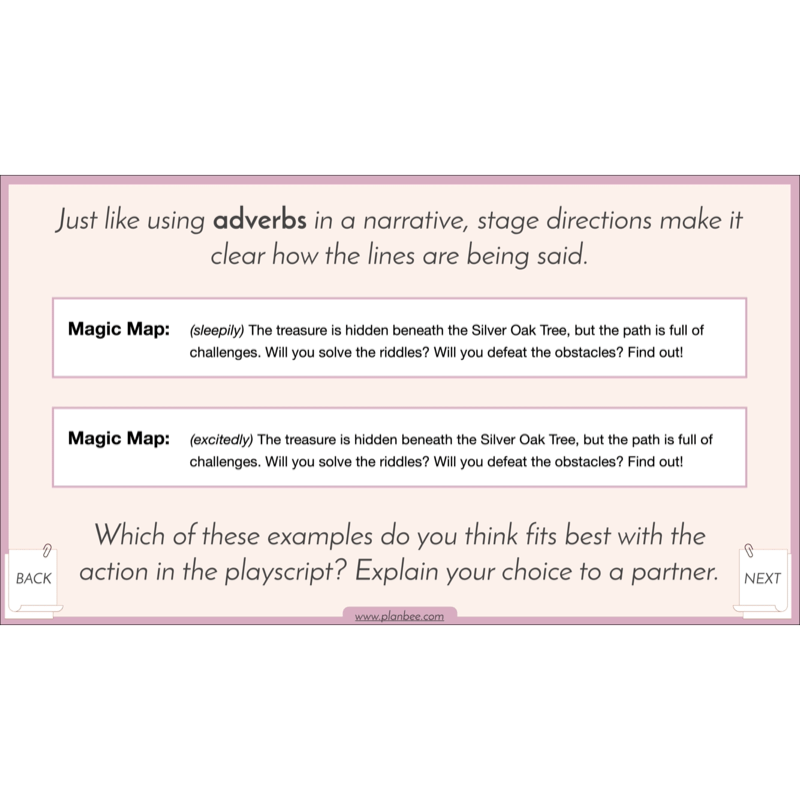 PlanBee Features of a Playscript KS2 | English Lesson Pack