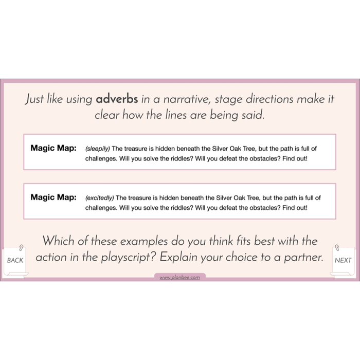 Features of a Playscript KS2 | English Lesson Pack — PlanBee