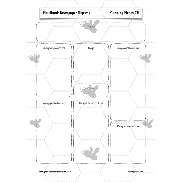 PlanBee Floodland: Newspaper Reports KS2 | Year 6 English Pack