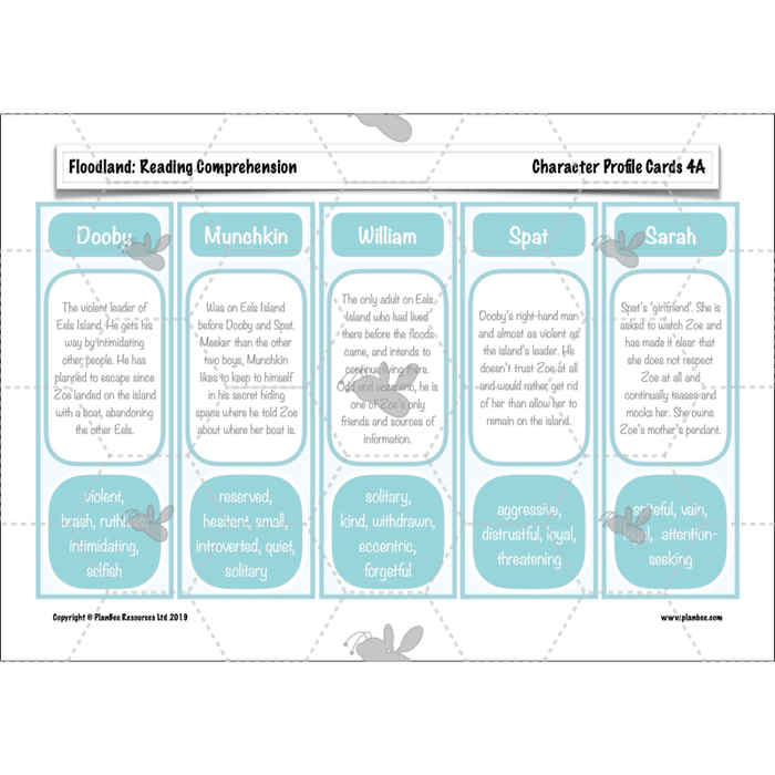 Floodland: Reading Comprehension