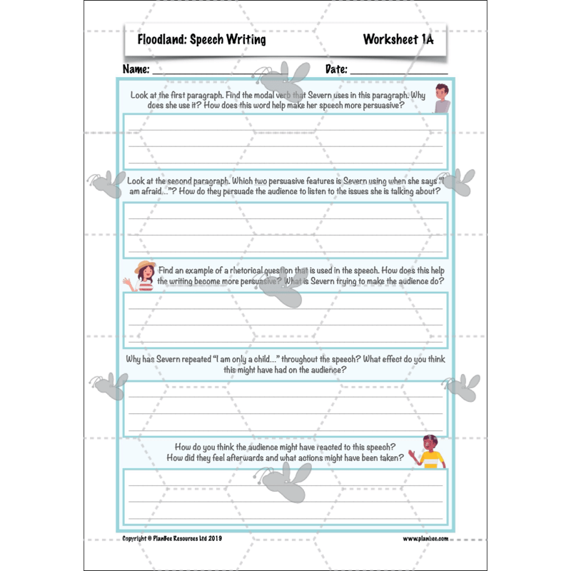 PlanBee FREE Mini-scheme | Floodland: Speech Writing KS2 English