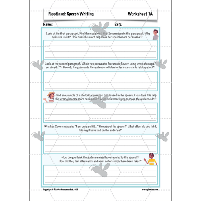 PlanBee FREE Mini-scheme | Floodland: Speech Writing KS2 English
