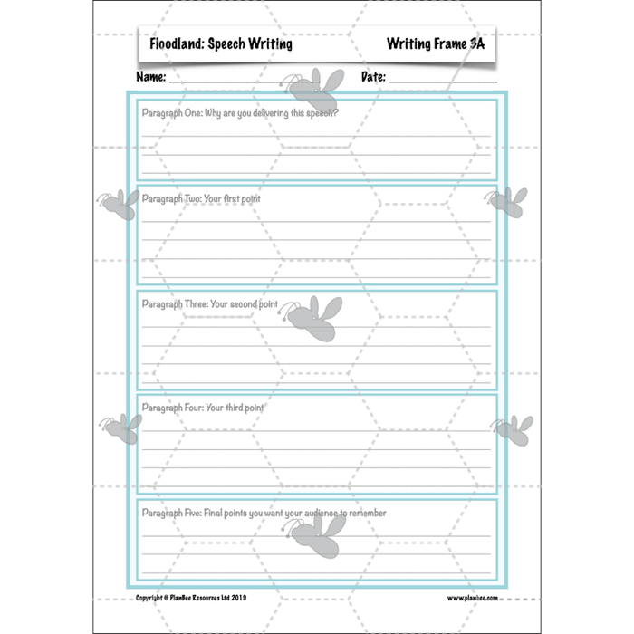 PlanBee FREE Mini-scheme | Floodland: Speech Writing KS2 English