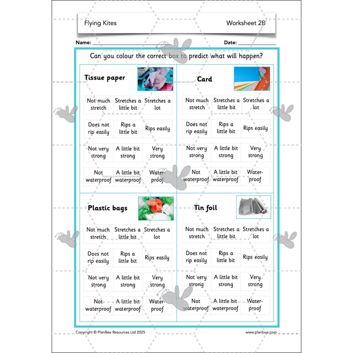 PlanBee Flying Kites KS1 DT Lesson Pack