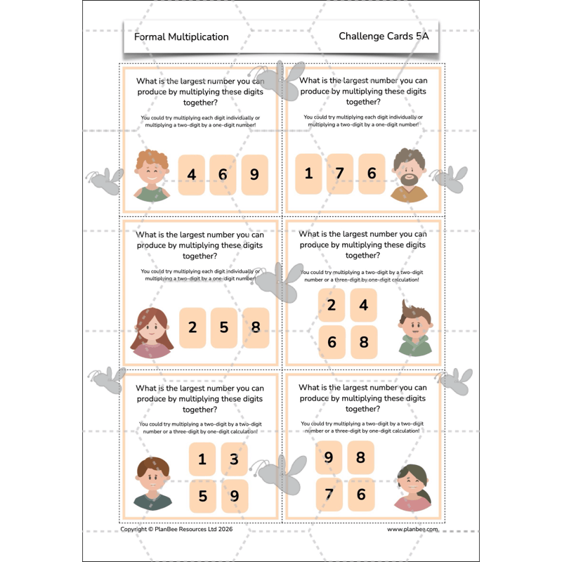 PlanBee Formal Multiplication Year 5 Maths Lessons by PlanBee
