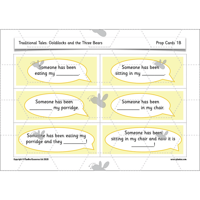 PlanBee Traditional Tales: Goldilocks | KS1 English Pack