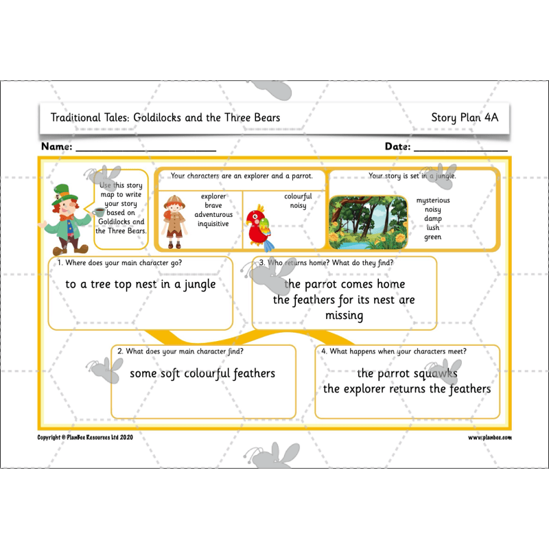 PlanBee Traditional Tales: Goldilocks | KS1 English Pack