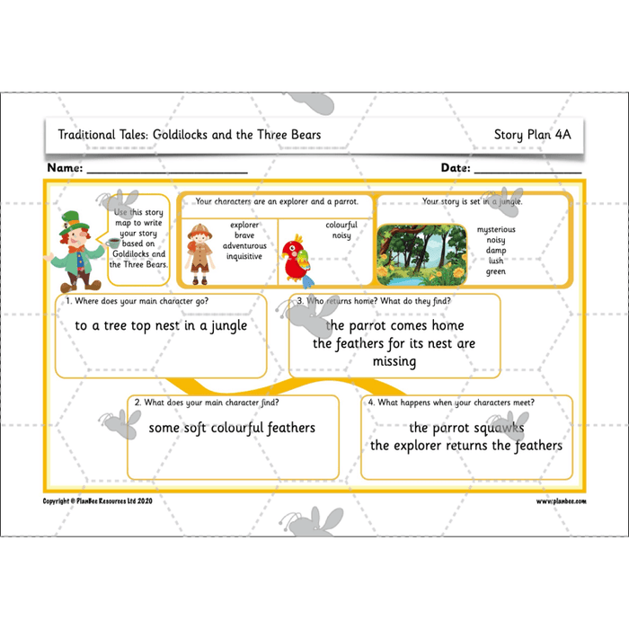 PlanBee Traditional Tales: Goldilocks | KS1 English Pack