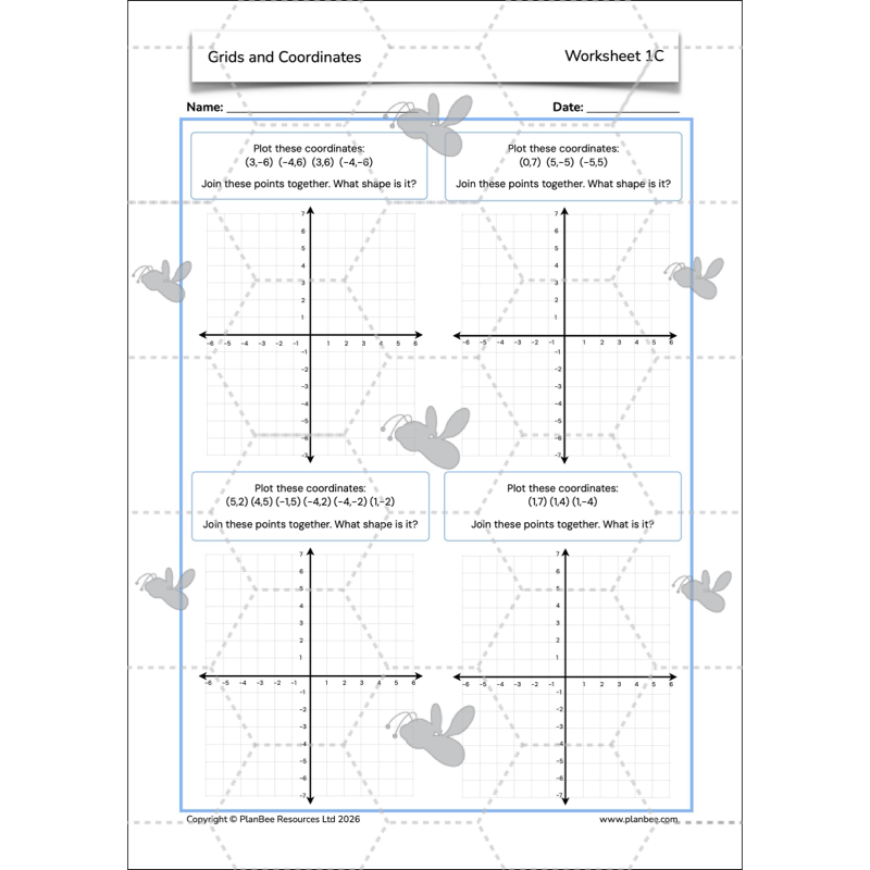 PlanBee Grids and Coordinates Year 6 Maths Lesson by PlanBee