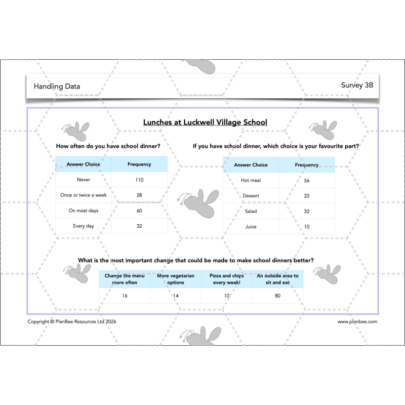 PlanBee Handling Data Year 4 Maths Lessons by PlanBee