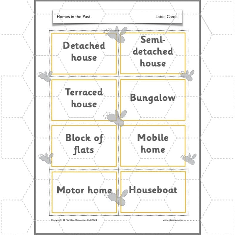 PlanBee KS1 Homes in the Past History Lesson Pack by PlanBee