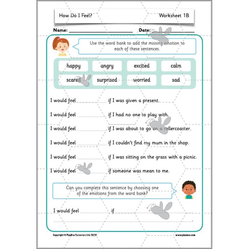 PlanBee How Do I Feel? | PSHE lessons KS1