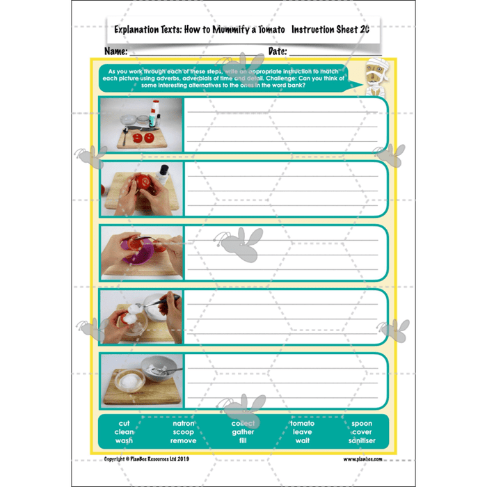 PlanBee Explanation Texts: How to Mummify a Tomato | KS2 English