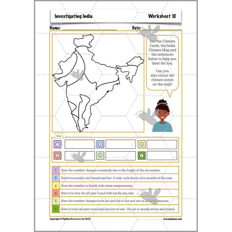 PlanBee Investigating India KS2 Geography scheme for Year 3 & Year 4
