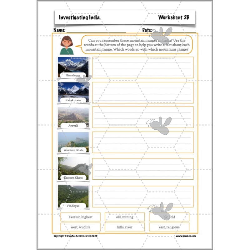 PlanBee Investigating India KS2 Geography scheme for Year 3 & Year 4