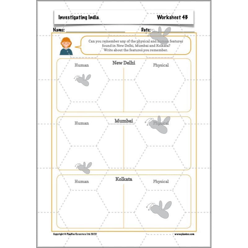 PlanBee Investigating India KS2 Geography scheme for Year 3 & Year 4