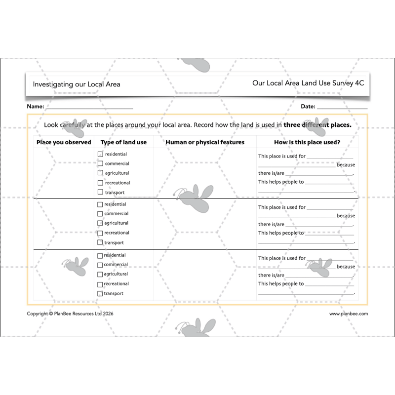 PlanBee Investigating our Local Area | KS2 Geography Lessons