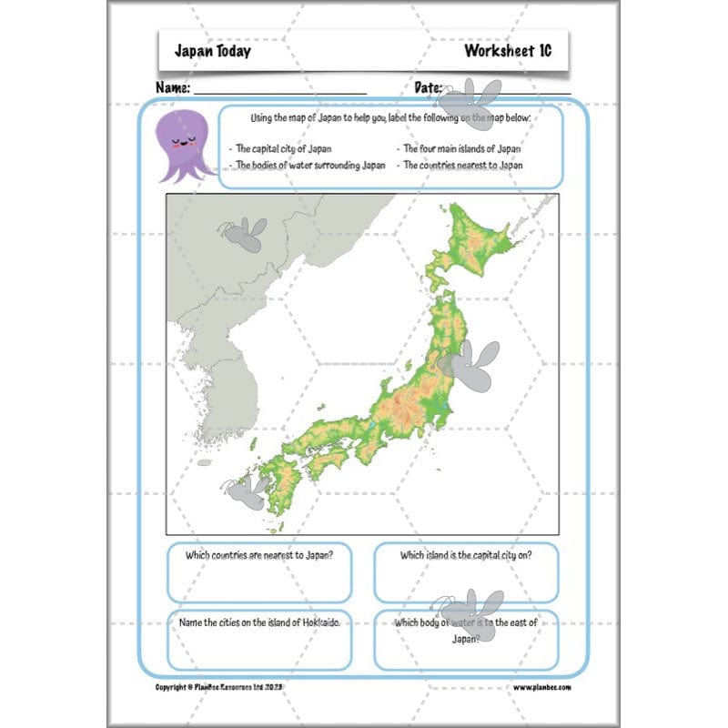 PlanBee Japan KS2 Year 5 & Year 6 Geography Lessons by PlanBee