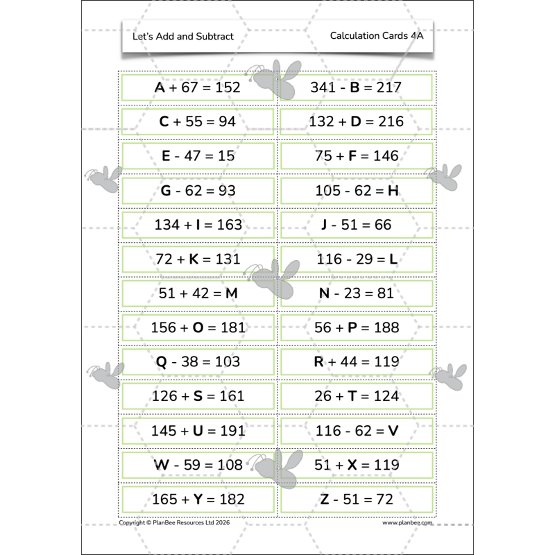 PlanBee Let's Add and Subtract Year 3 Maths Lessons by PlanBee