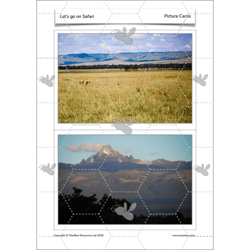 PlanBee Let's go on Safari | Kenya KS1 Geography Lesson Pack