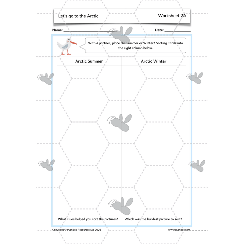 PlanBee Let's go to the Arctic KS1 Geography Lesson Pack