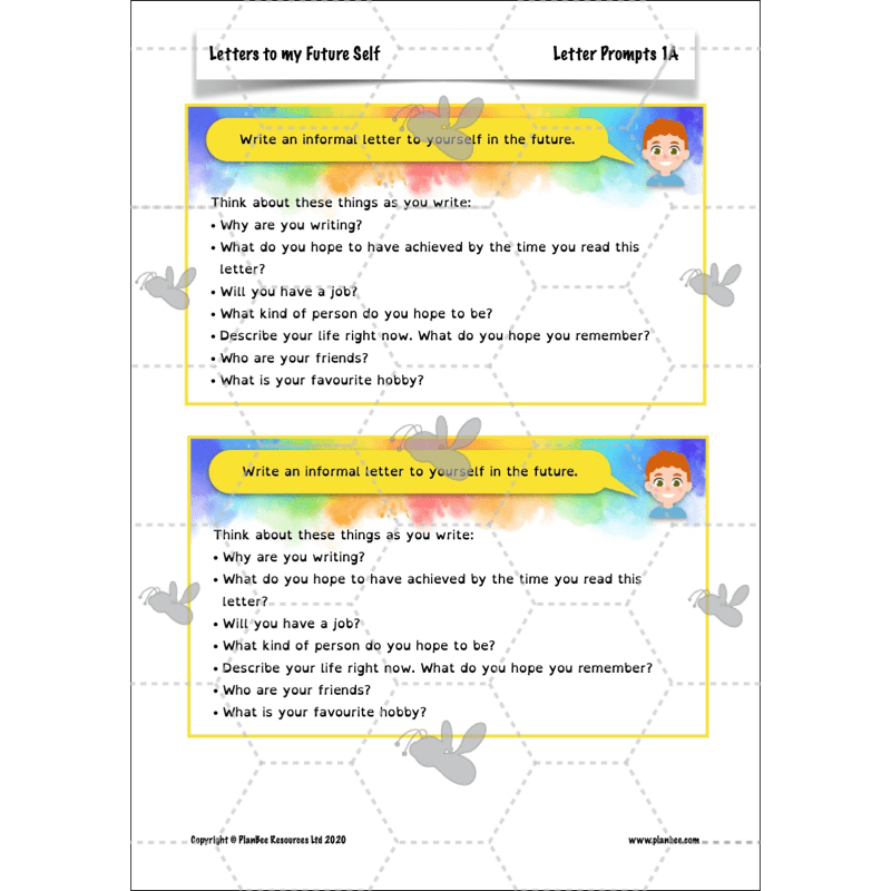PlanBee Letters to my Future Self | Year 6 FREE English Pack