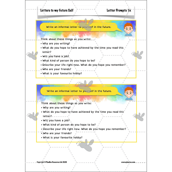PlanBee Letters to my Future Self | Year 6 FREE English Pack