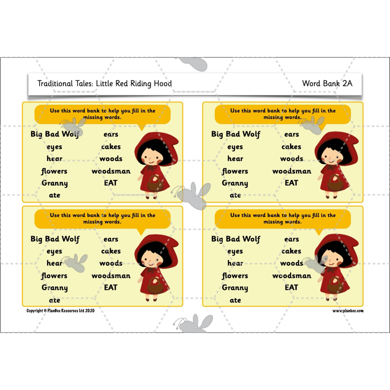 PlanBee Traditional Tales: Little Red Riding Hood | KS1 English Pack
