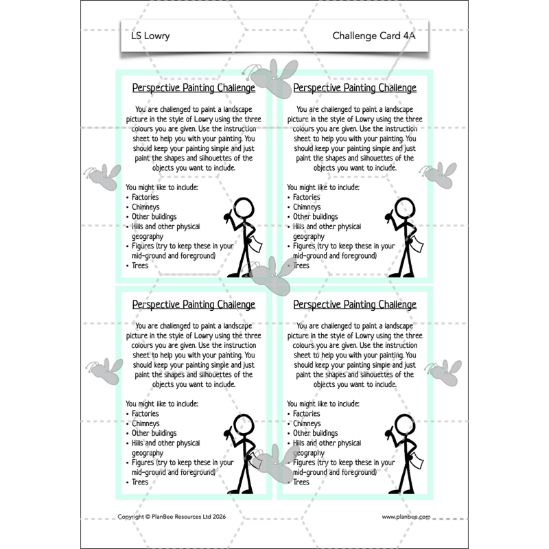 PlanBee LS Lowry KS2 - Year 3/4 Art Planning by PlanBee