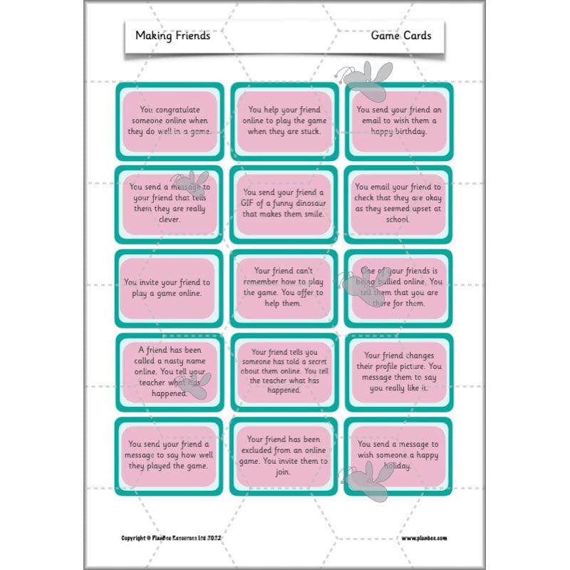 PlanBee Making Friends PSHE KS1 lessons by PlanBee