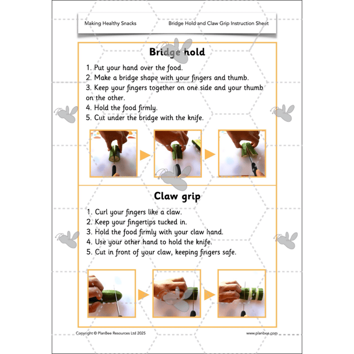 PlanBee Making Healthy Snacks | KS1 DT Lesson Pack