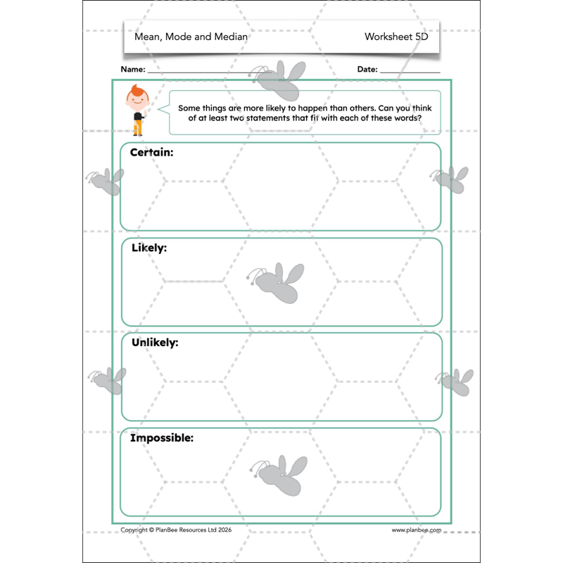 PlanBee Mean Median and Mode Year 6 Maths by PlanBee