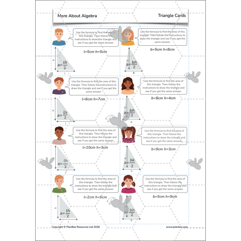 PlanBee More About Algebra Year 6 algebra worksheets by PlanBee