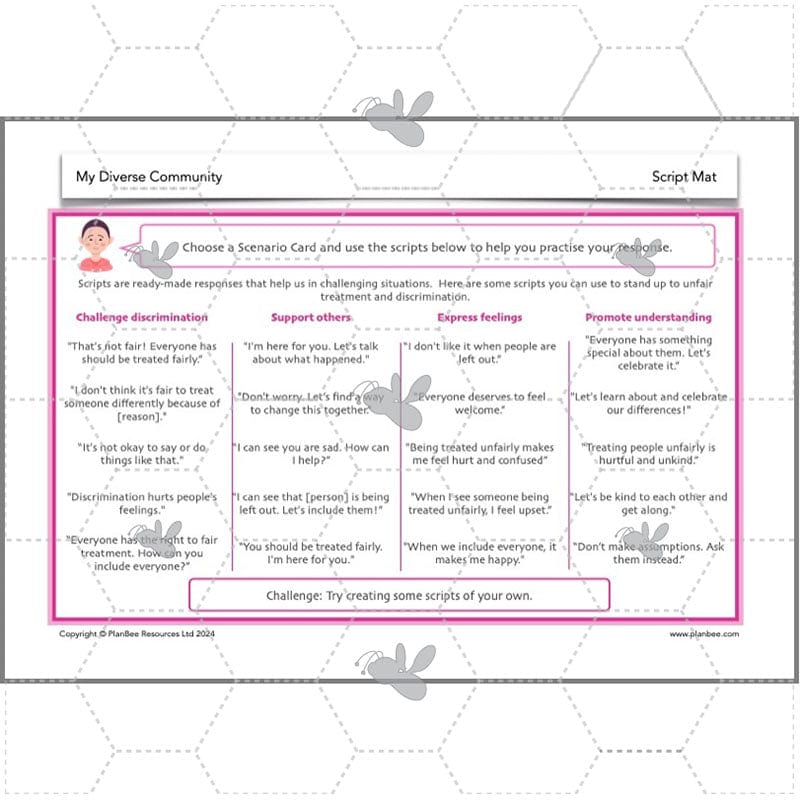 PlanBee My Diverse Community | Year 3 PSHE Lessons