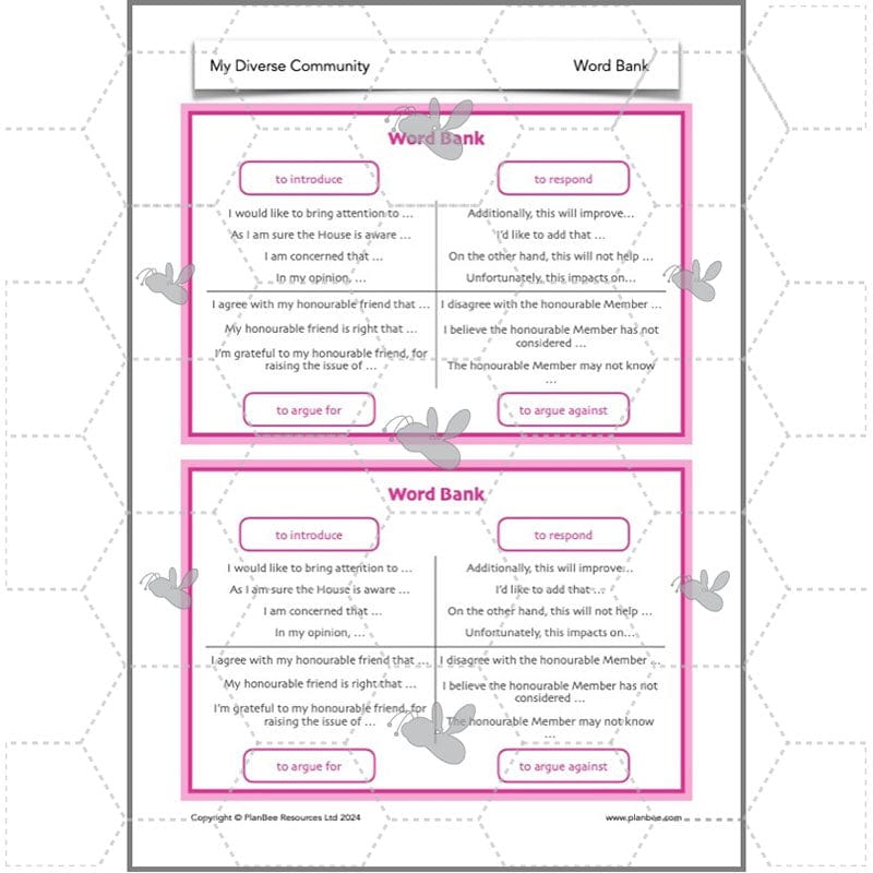 PlanBee My Diverse Community | Year 3 PSHE Lessons