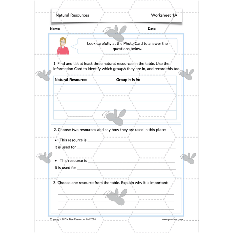 PlanBee Natural Resources KS2 Geography Lesson Pack
